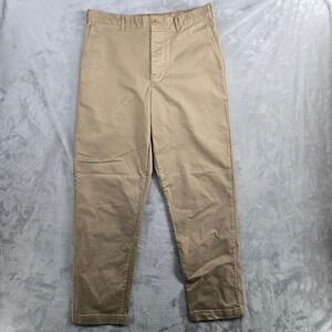 Alex Mill twill Khaki‎ Cotton Flat Front Chino Pants Size 32x29 New